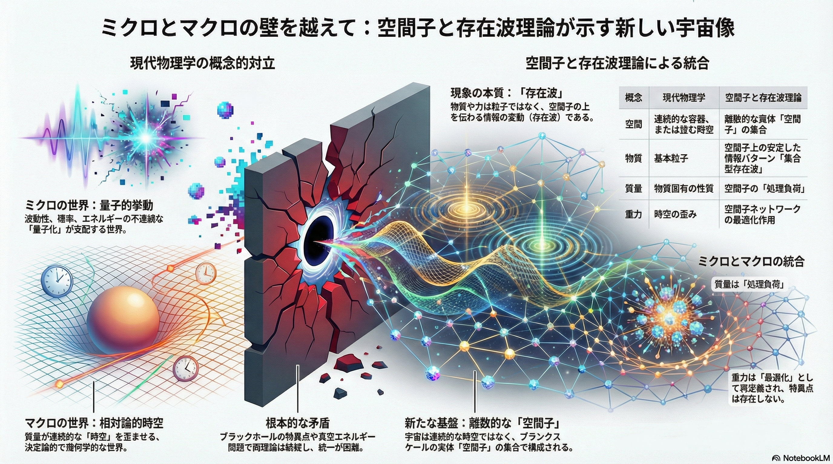 ミクロとマクロの統合：空間子と存在波理論が示す新しい宇宙像